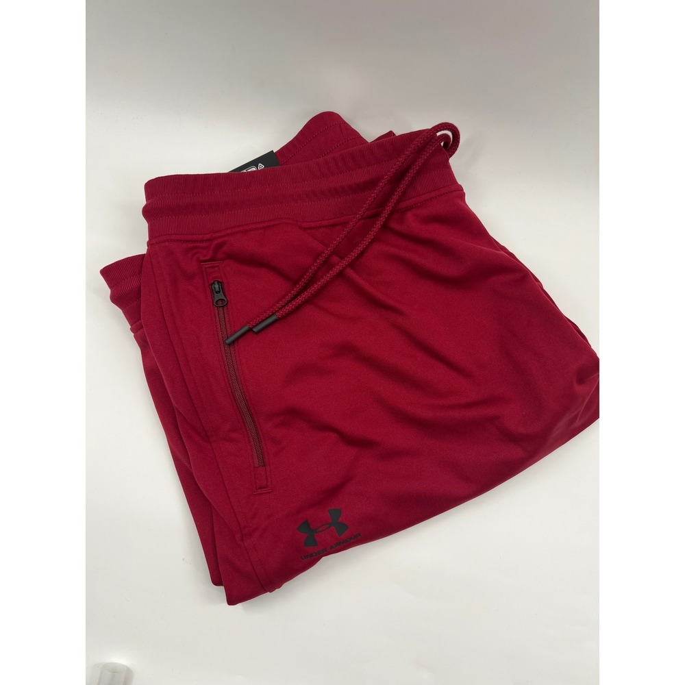 Under Armour Mens Sportstyle Tricot Jogger Red Black Pants 1290261-626 2XL NWT